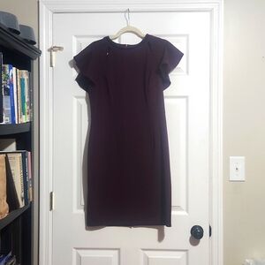 Sz8 Eggplant Sheath Dress EUC